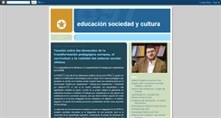 Desktop Screenshot of educacionsociedadcultura.blogspot.com