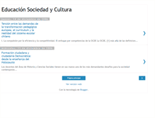 Tablet Screenshot of educacionsociedadcultura.blogspot.com