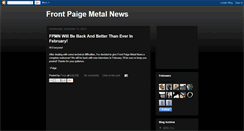 Desktop Screenshot of frontpaigemetalnews.blogspot.com