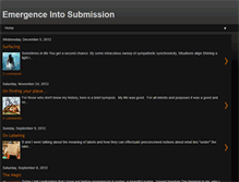 Tablet Screenshot of emergenceintosubmission.blogspot.com