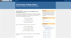 Desktop Screenshot of communitycollegeethics.blogspot.com