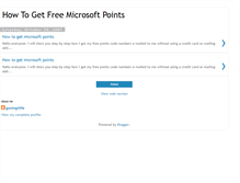 Tablet Screenshot of freemicrosoftpoints.blogspot.com