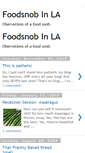 Mobile Screenshot of foodsnobinla.blogspot.com