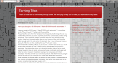 Desktop Screenshot of earningtrics.blogspot.com