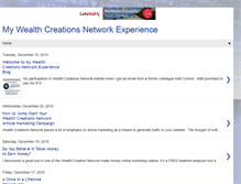 Tablet Screenshot of mywealthcreationsnetworkexperience.blogspot.com