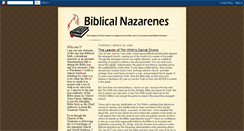 Desktop Screenshot of biblicalnazarenes.blogspot.com