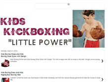 Tablet Screenshot of kidskickboxing.blogspot.com