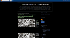 Desktop Screenshot of lostandfoundtranslations.blogspot.com