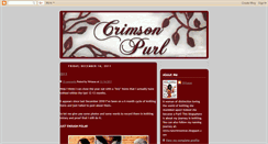 Desktop Screenshot of crimsonpurl.blogspot.com