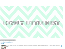 Tablet Screenshot of lovelylittlenest.blogspot.com