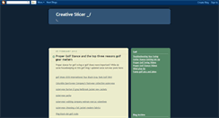 Desktop Screenshot of creativeslicer.blogspot.com