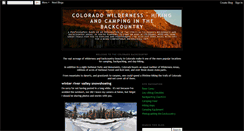 Desktop Screenshot of colorado-wilderness.blogspot.com