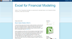 Desktop Screenshot of excel4finance.blogspot.com