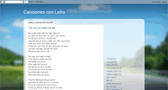 Desktop Screenshot of cancionesconletra.blogspot.com