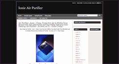 Desktop Screenshot of ionic-air-purifier-discount.blogspot.com