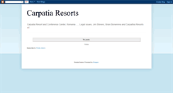 Desktop Screenshot of carpatiaresorts.blogspot.com