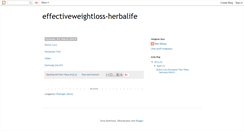 Desktop Screenshot of effectiveweightloss-herbalife.blogspot.com