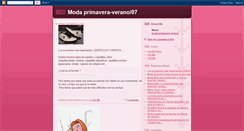 Desktop Screenshot of moda-primavera-verano.blogspot.com