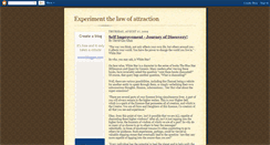 Desktop Screenshot of experiment-the-law-of-attraction.blogspot.com