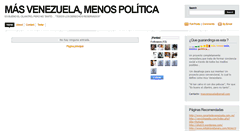 Desktop Screenshot of masvenezuelamenospolitica.blogspot.com