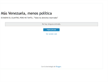 Tablet Screenshot of masvenezuelamenospolitica.blogspot.com
