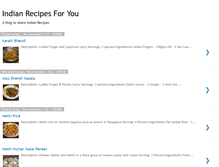 Tablet Screenshot of indianrecipeforyou.blogspot.com