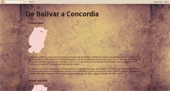 Desktop Screenshot of debolivaraconcordia.blogspot.com