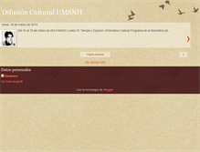 Tablet Screenshot of difusionculturalumsnh.blogspot.com