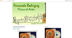 Desktop Screenshot of fernandorodriguezcantautor.blogspot.com