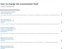 Tablet Screenshot of howtochangethetransmissionfluid.blogspot.com