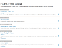 Tablet Screenshot of findthetimetoread.blogspot.com