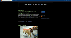 Desktop Screenshot of beingbadworld.blogspot.com
