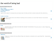 Tablet Screenshot of beingbadworld.blogspot.com