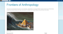 Desktop Screenshot of frontiers-of-anthropology.blogspot.com