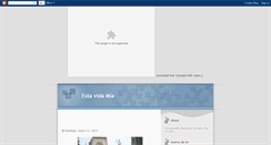 Desktop Screenshot of estavidamia.blogspot.com