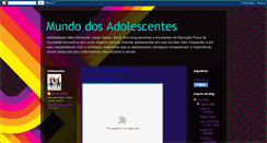 Desktop Screenshot of mundodosadolecentes2010.blogspot.com