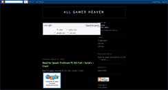 Desktop Screenshot of allgamerheaven.blogspot.com