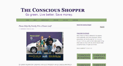 Desktop Screenshot of consciousshopper.blogspot.com