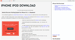 Desktop Screenshot of iphoneipoddownload.blogspot.com