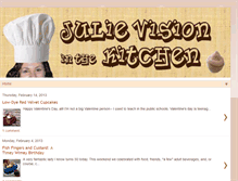 Tablet Screenshot of julievisionkitchen.blogspot.com