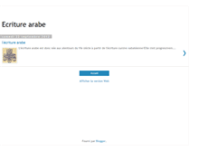 Tablet Screenshot of ecriture-arabe.blogspot.com