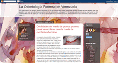 Desktop Screenshot of laodontologiaforenseenvenezuela.blogspot.com