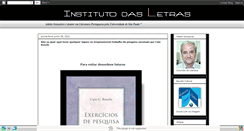 Desktop Screenshot of literaciainstitutodasletras.blogspot.com