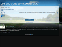 Tablet Screenshot of diabeticcuresupplementmilk.blogspot.com