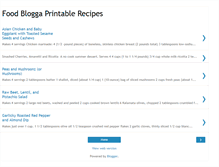 Tablet Screenshot of foodbloggaprintrecipes.blogspot.com