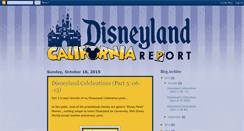 Desktop Screenshot of disneylandcaliforniareport.blogspot.com