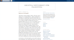 Desktop Screenshot of kristnantverketfrpalestina.blogspot.com