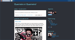 Desktop Screenshot of guerreiroeguerreiro.blogspot.com