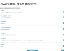 Tablet Screenshot of clasificaciondelosalimentos.blogspot.com