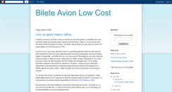 Desktop Screenshot of bilete-avion-low-cost.blogspot.com